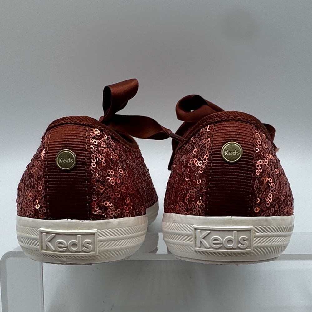 Keds Celebration Glitter Sneakers - Burnt Sienna, size 7 - Picture 4 of 6